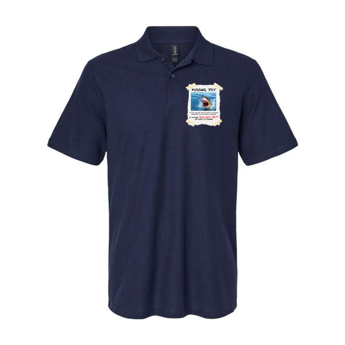 Missing Pet Funny Great White Shark  Polo