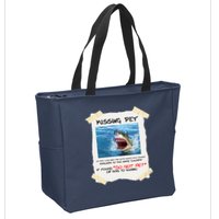 Missing Pet Funny Great White Shark  Zip Tote Bag