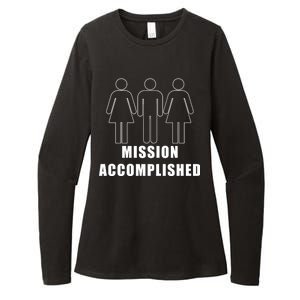 Mission Accomplished Three Some Womens CVC Long Sleeve Shirt