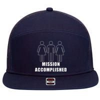 Mission Accomplished Three Some 7 Panel Mesh Trucker Snapback Hat