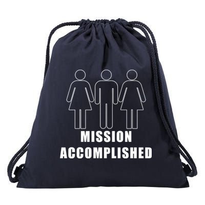 Mission Accomplished Three Some Drawstring Bag