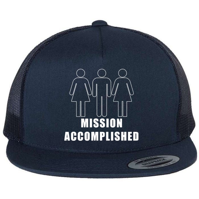 Mission Accomplished Three Some Flat Bill Trucker Hat