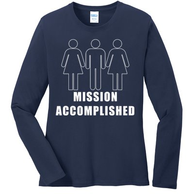 Mission Accomplished Three Some Ladies Long Sleeve Shirt