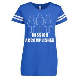 Mission Accomplished Three Some Enza Ladies Jersey Football T-Shirt