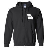 Missouri Home State  Full Zip Hoodie