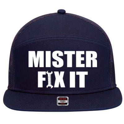 Mister Fix It 7 Panel Mesh Trucker Snapback Hat