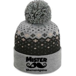 Mister Shenanigans Mustache The Baniff Cuffed Pom Beanie