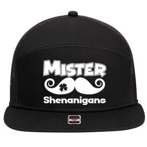 Mister Shenanigans Mustache 7 Panel Mesh Trucker Snapback Hat