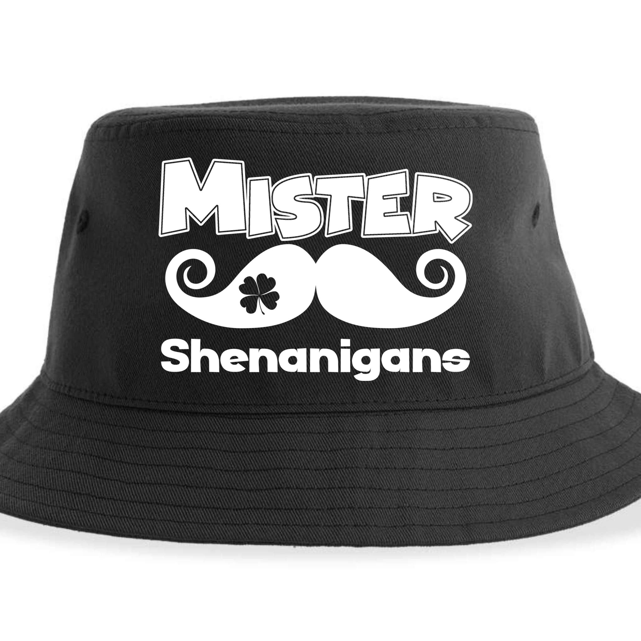 Mister Shenanigans Mustache Sustainable Bucket Hat