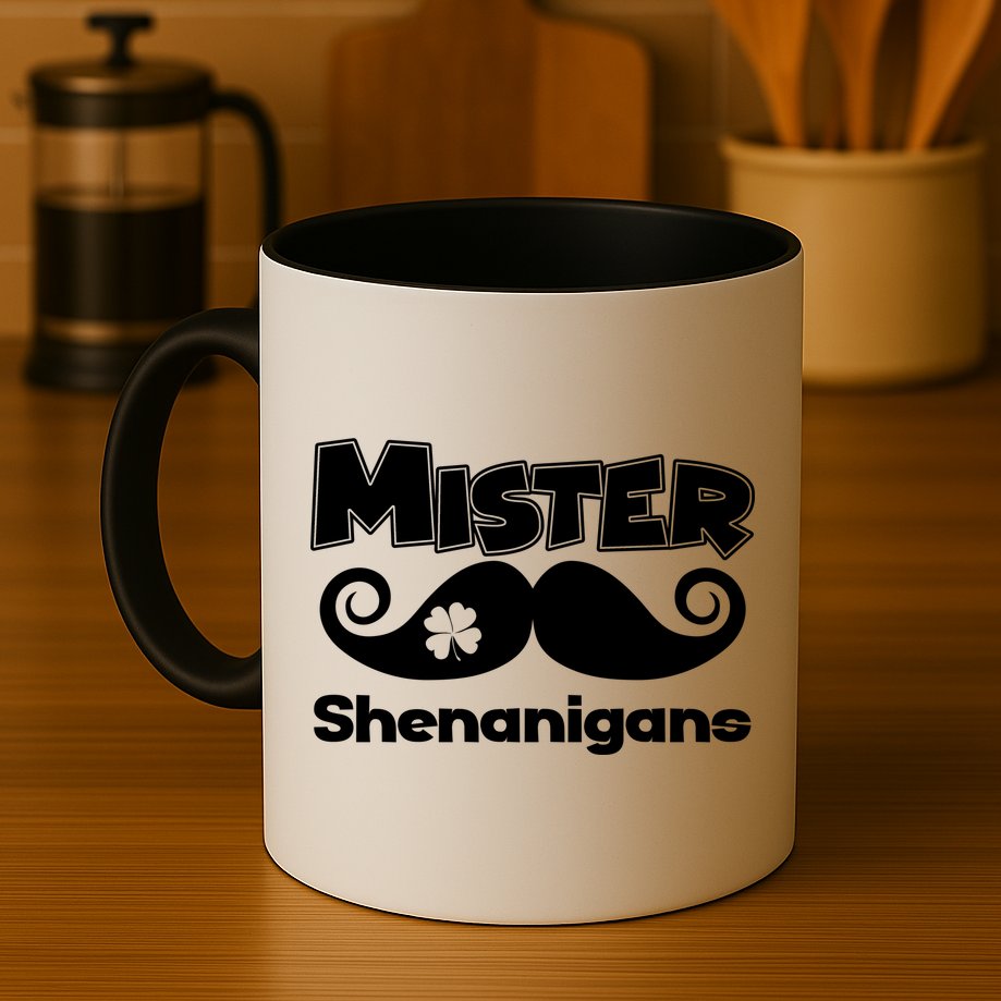Mister Shenanigans Mustache Mug