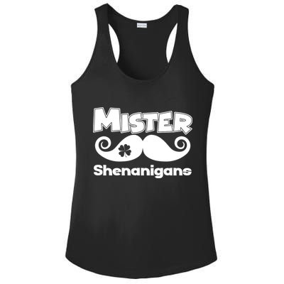 Mister Shenanigans Mustache Ladies PosiCharge Competitor Racerback Tank
