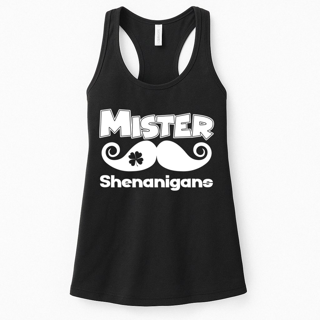 Mister Shenanigans Mustache Womens Tank Top
