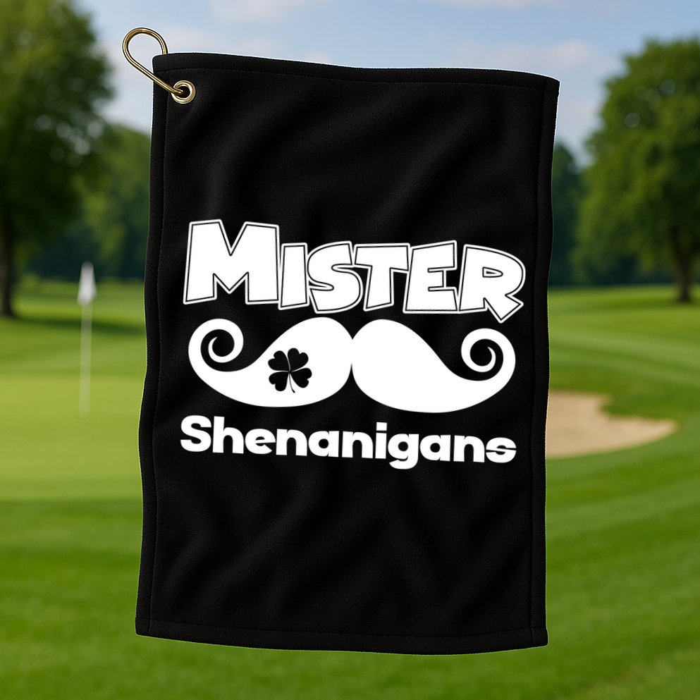 Mister Shenanigans Mustache Golf Towel