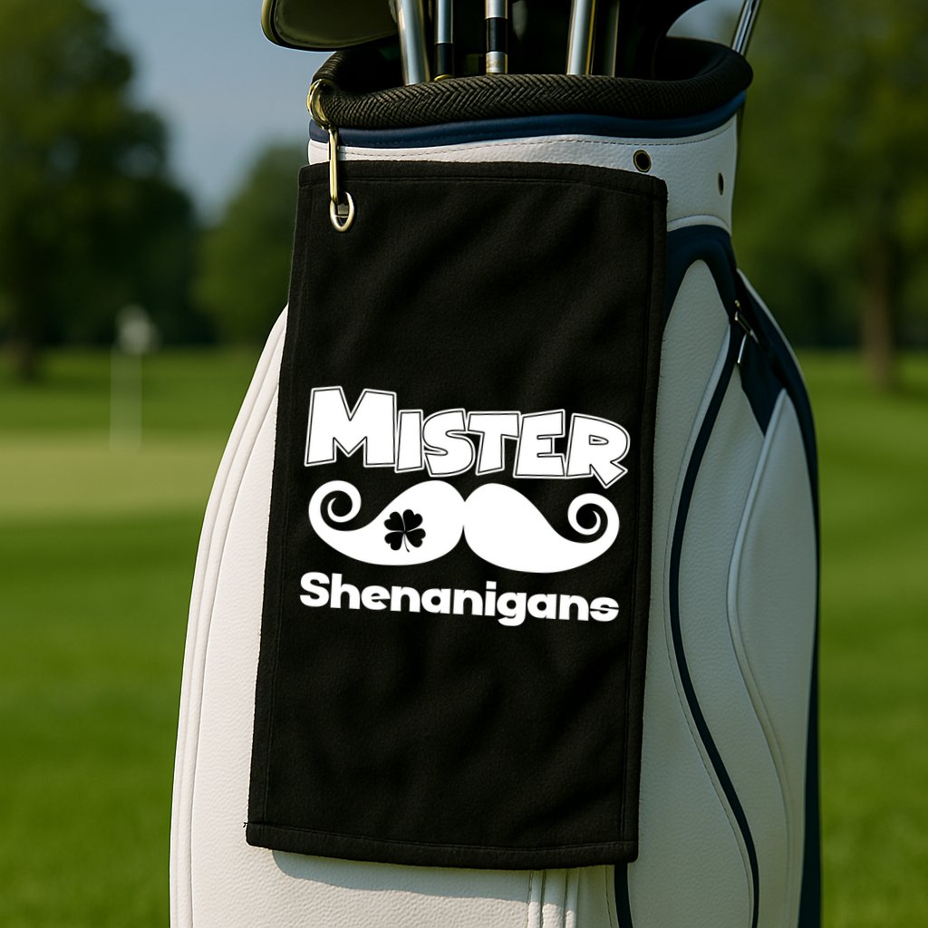 Mister Shenanigans Mustache Golf Towel
