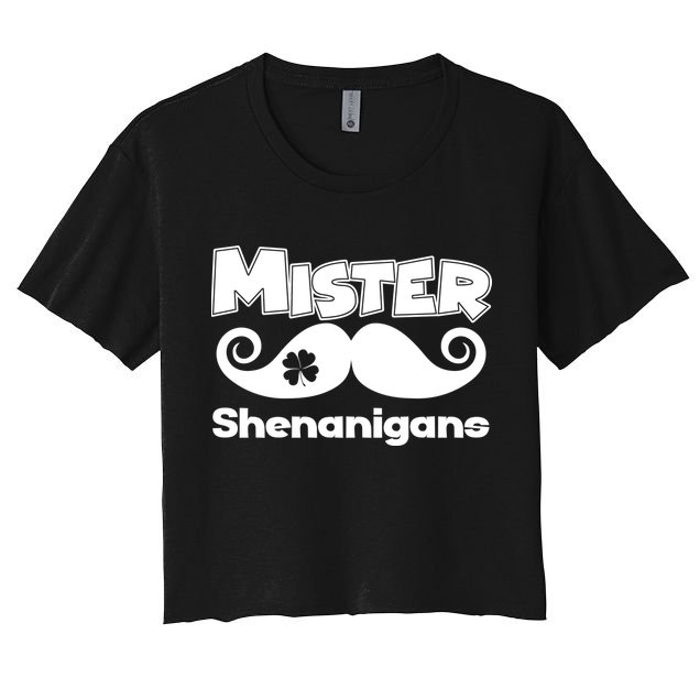 Mister Shenanigans Mustache Crop Top