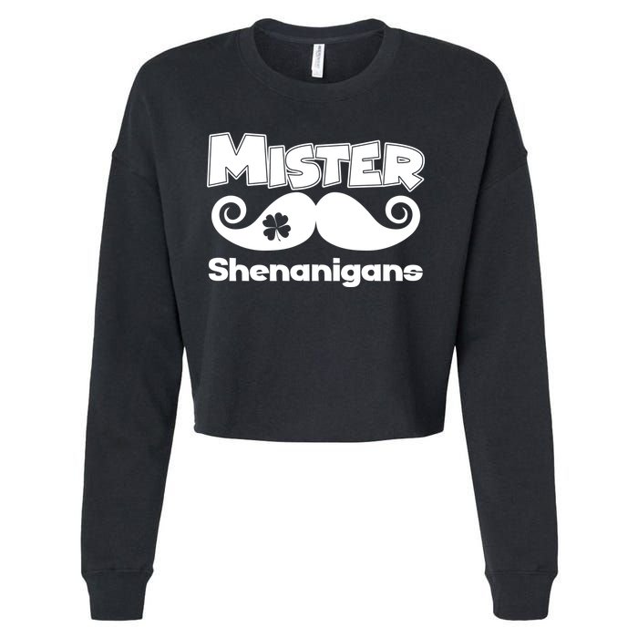 Mister Shenanigans Mustache Cropped Pullover Crew