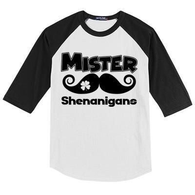 Mister Shenanigans Mustache Kids Colorblock Raglan Jersey