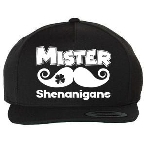 Mister Shenanigans Mustache Wool Snapback Cap