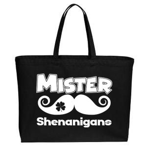 Mister Shenanigans Mustache Cotton Canvas Jumbo Tote