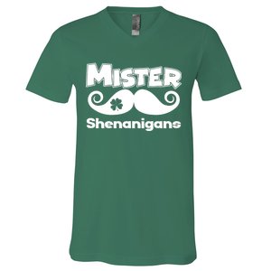 Mister Shenanigans Mustache V-Neck T-Shirt