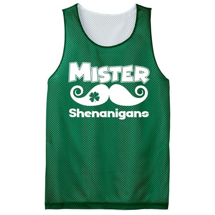 Mister Shenanigans Mustache Mesh Reversible Basketball Jersey Tank