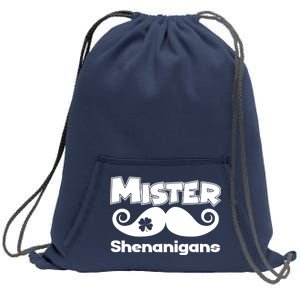 Mister Shenanigans Mustache Sweatshirt Cinch Pack Bag