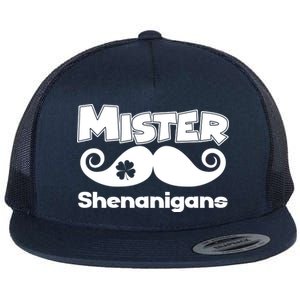 Mister Shenanigans Mustache Flat Bill Trucker Hat