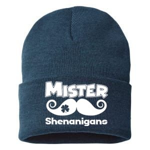 Mister Shenanigans Mustache Sustainable Knit Beanie