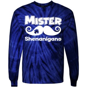 Mister Shenanigans Mustache Tie-Dye Long Sleeve Shirt