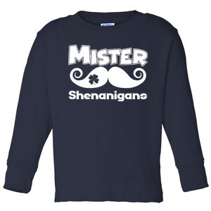 Mister Shenanigans Mustache Toddler Long Sleeve Shirt