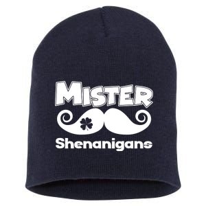 Mister Shenanigans Mustache Short Acrylic Beanie