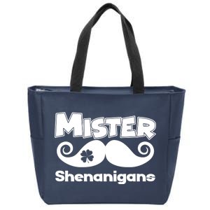 Mister Shenanigans Mustache Zip Tote Bag