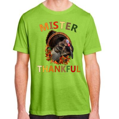 Mister Thankful Thanksgiving Turkey Adult ChromaSoft Performance T-Shirt