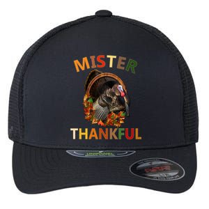 Mister Thankful Thanksgiving Turkey Flexfit Unipanel Trucker Cap