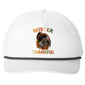 Mister Thankful Thanksgiving Turkey Snapback Five-Panel Rope Hat