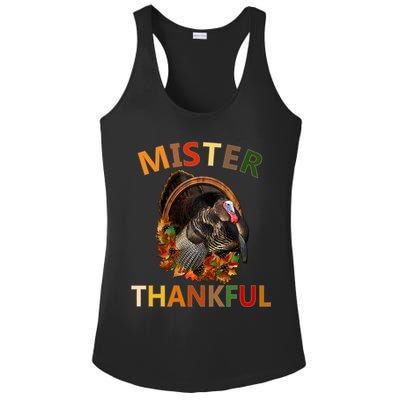Mister Thankful Thanksgiving Turkey Ladies PosiCharge Competitor Racerback Tank