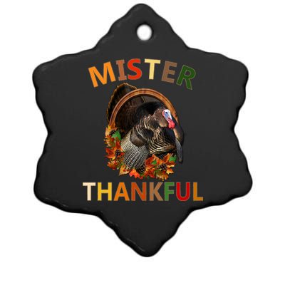 Mister Thankful Thanksgiving Turkey Ceramic Star Ornament