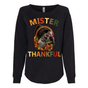 Mister Thankful Thanksgiving Turkey Womens California Wash Sweatshirt