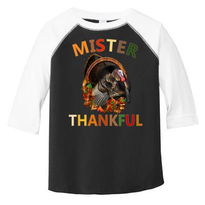 Mister Thankful Thanksgiving Turkey Toddler Fine Jersey T-Shirt