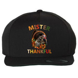 Mister Thankful Thanksgiving Turkey Wool Snapback Cap