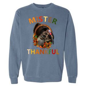 Mister Thankful Thanksgiving Turkey Garment-Dyed Sweatshirt