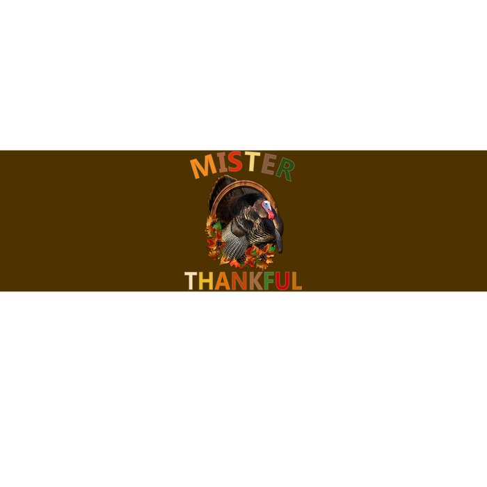 Mister Thankful Thanksgiving Turkey Bumper Sticker