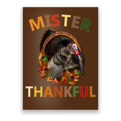 Mister Thankful Thanksgiving Turkey Poster