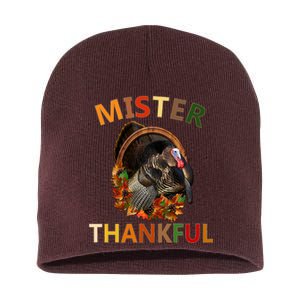 Mister Thankful Thanksgiving Turkey Short Acrylic Beanie