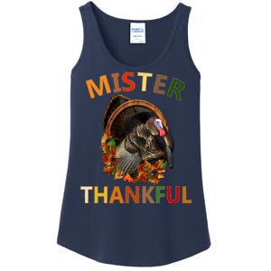 Mister Thankful Thanksgiving Turkey Ladies Essential Tank