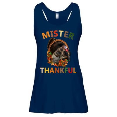 Mister Thankful Thanksgiving Turkey Ladies Essential Flowy Tank