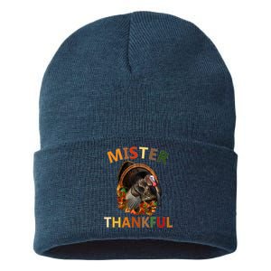 Mister Thankful Thanksgiving Turkey Sustainable Knit Beanie