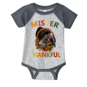 Mister Thankful Thanksgiving Turkey Infant Baby Jersey Bodysuit