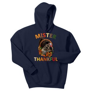 Mister Thankful Thanksgiving Turkey Kids Hoodie