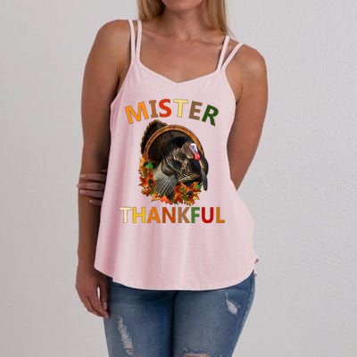 Mister Thankful Thanksgiving Turkey Women's Strappy Tank